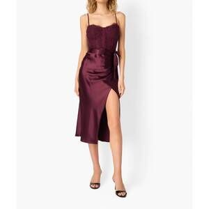 NEW CAMI NYC women's tricia corset dress in blackberry